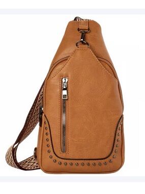 Sam & Hadley Guitar Strap Mini Studded Sling Bag / Crossbody